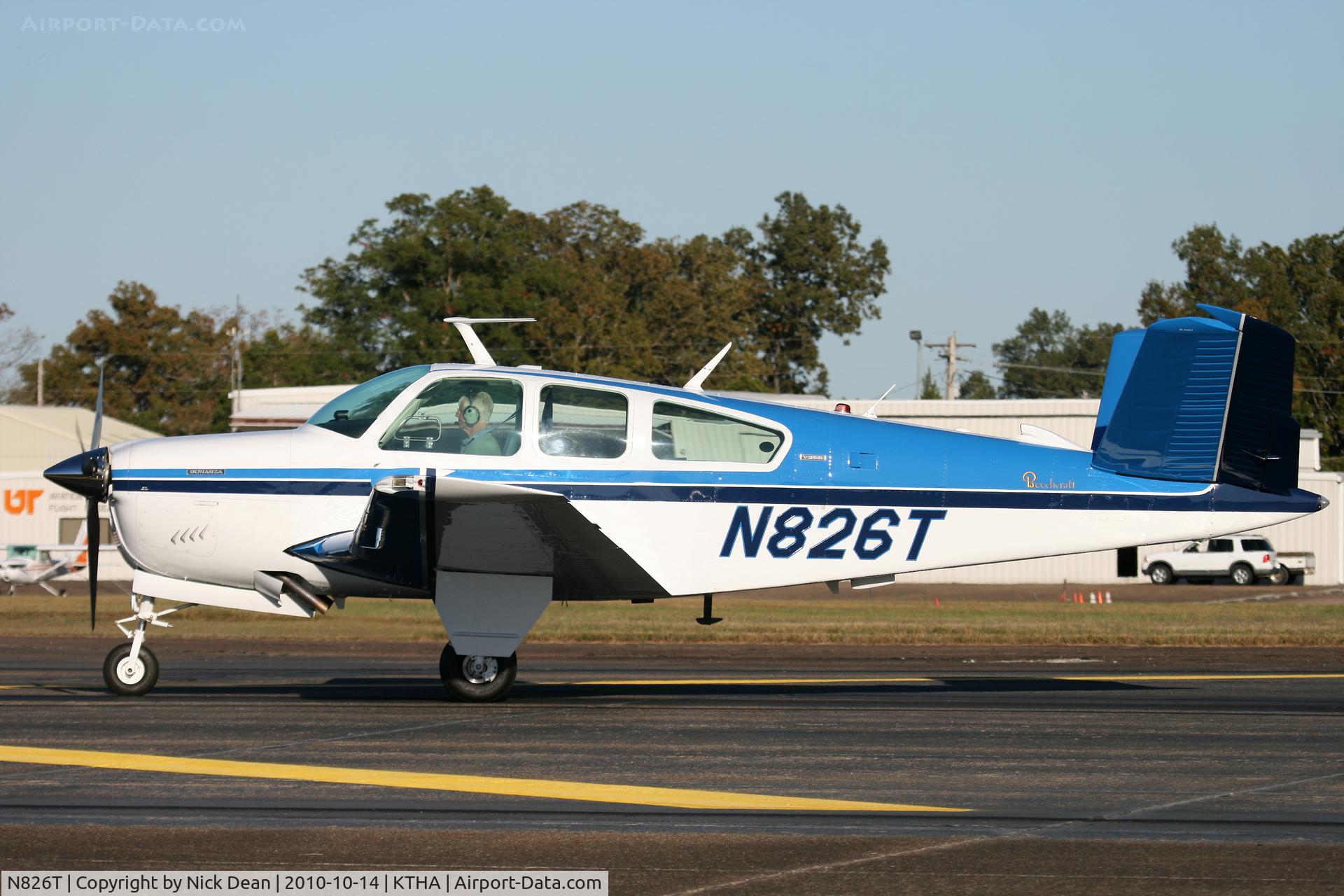 N826T, 1973 Beech V35B Bonanza C/N D-9518, KTHA Beech party 2010