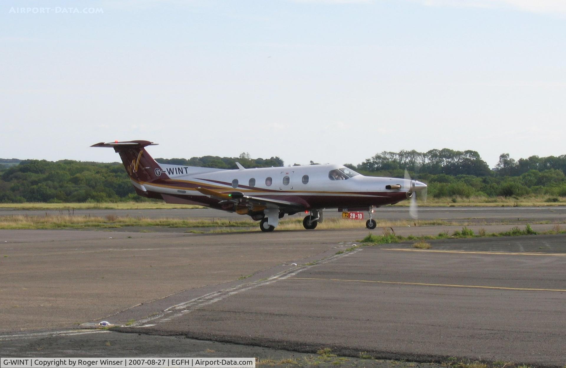 G-WINT, 2007 Pilatus PC-12/47 C/N 830, Taxying for departure