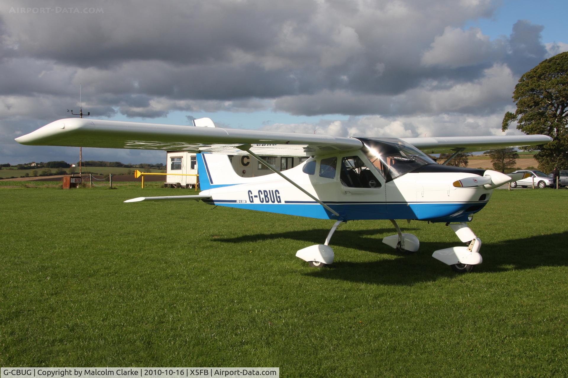 G-CBUG, 2002 Tecnam P-92EM Echo C/N PFA 318-13662, Tecnam P92-EM Echo (Modified) at Fishburn Airfield, October 2010.