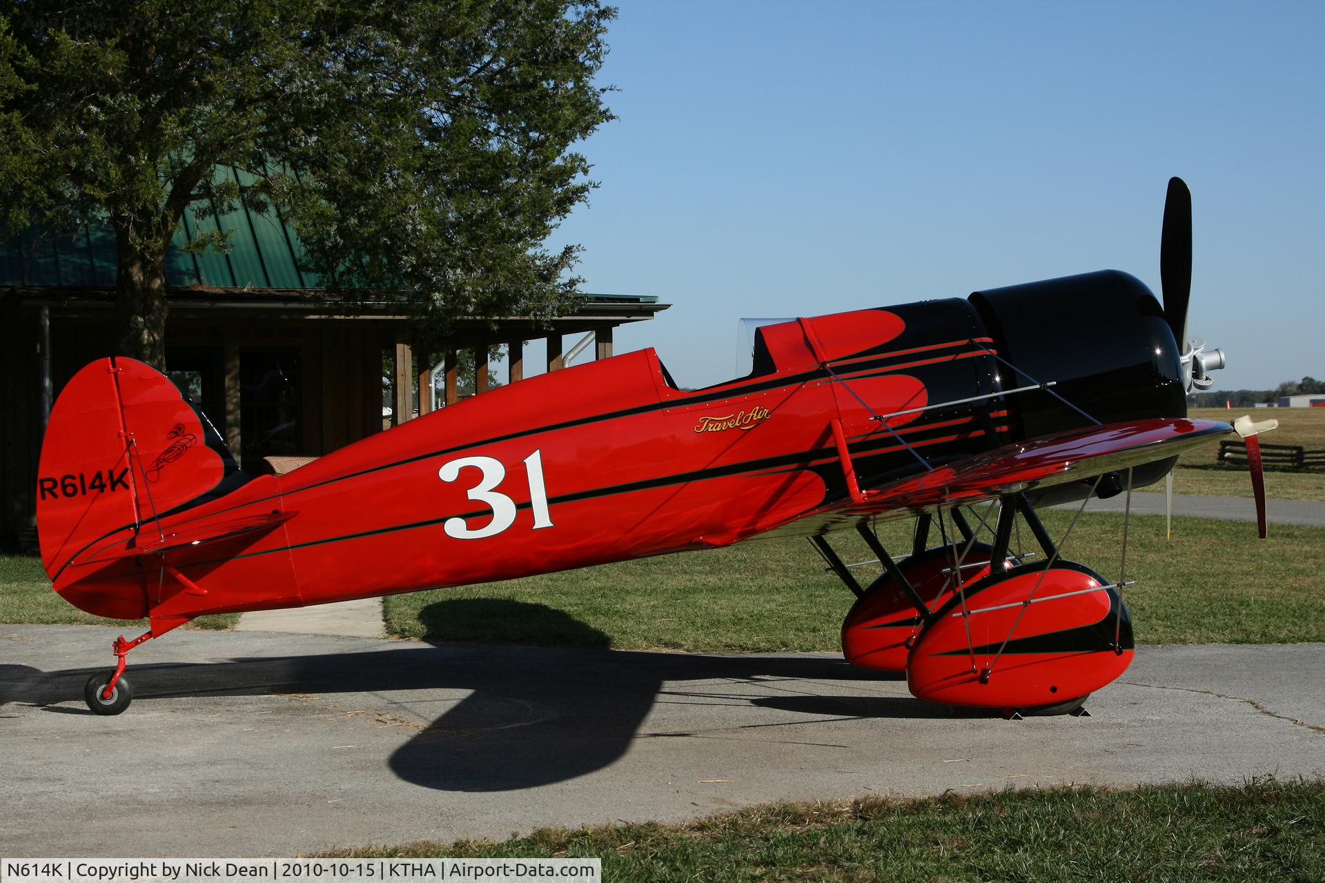N614K, 1971 Travel Air Type R C/N RB0001, KTHA Beech party 2010, 1929 Mystery Ship