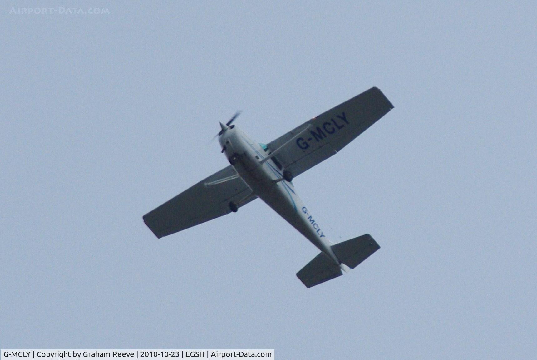 G-MCLY, 1982 Cessna 172P C/N 172-75597, Over flying Norwich.