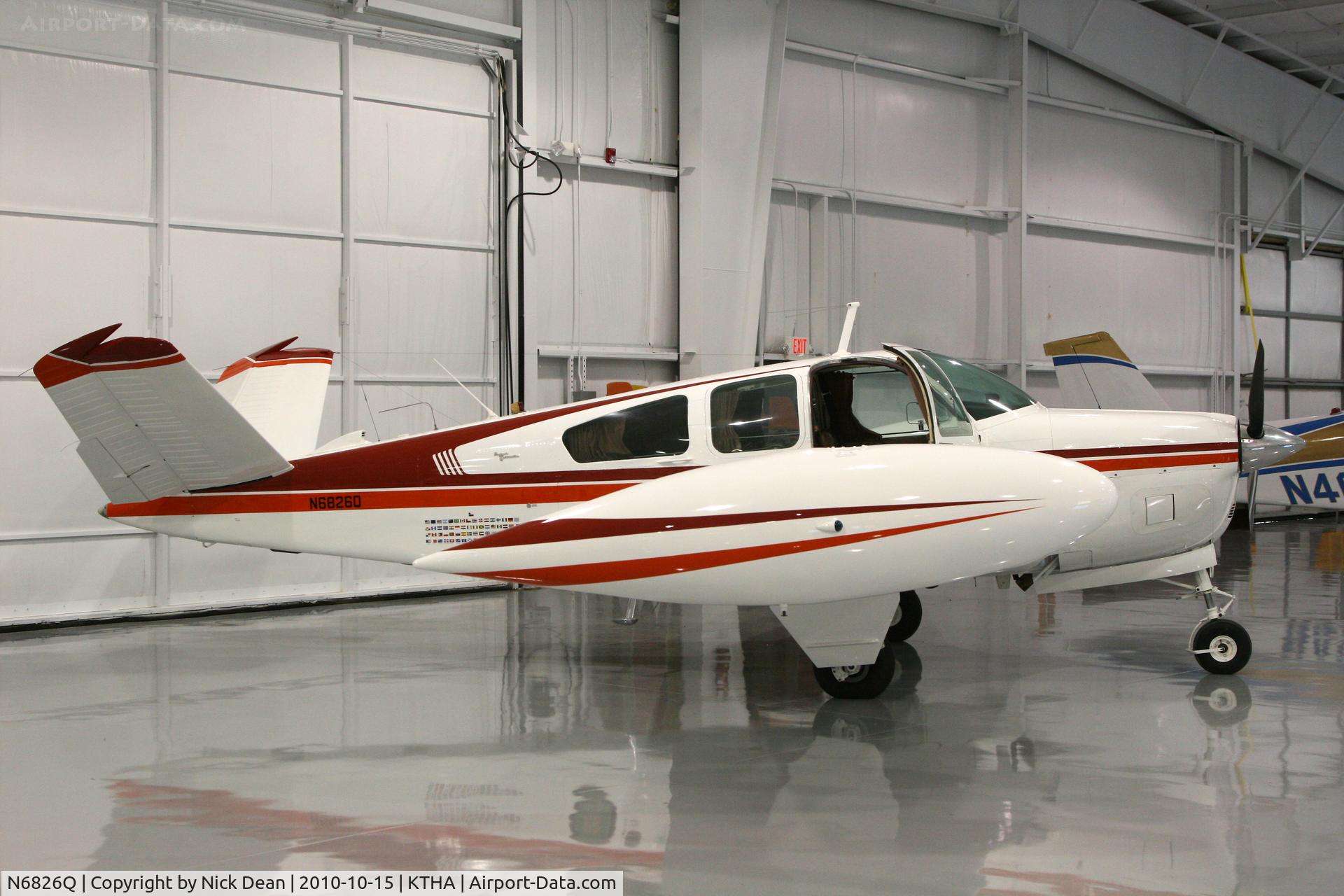 N6826Q, 1964 Beech S35 Bonanza C/N D-7450, KTHA Beech party 2010 Tip tanks on this Bonanza are 100 gallon capacity