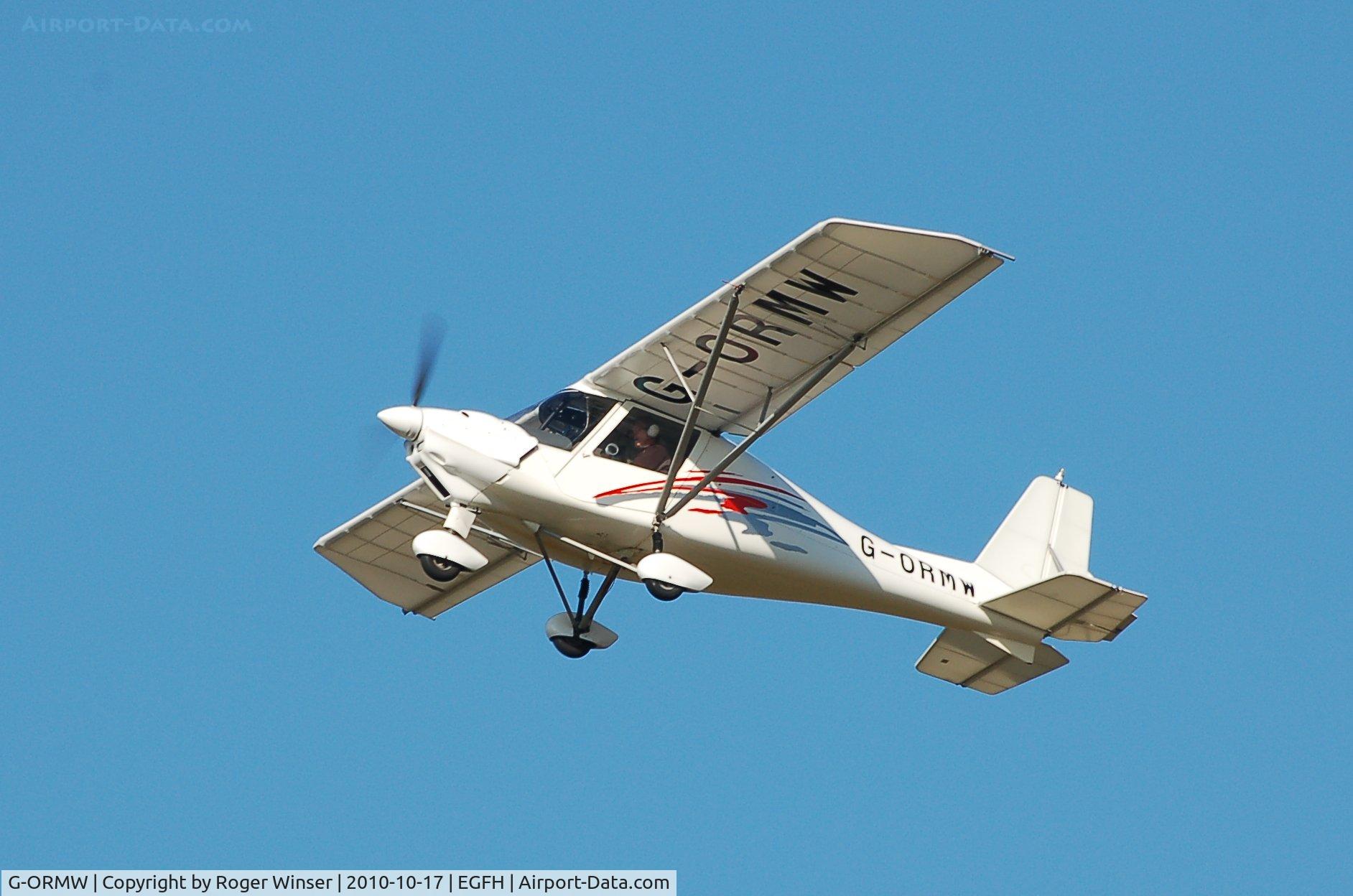 G-ORMW, 2005 Comco Ikarus C42 FB100 C/N 0501-6653, Resident aircraft. Gower Flight Centre's Ikarus departing Runway 22