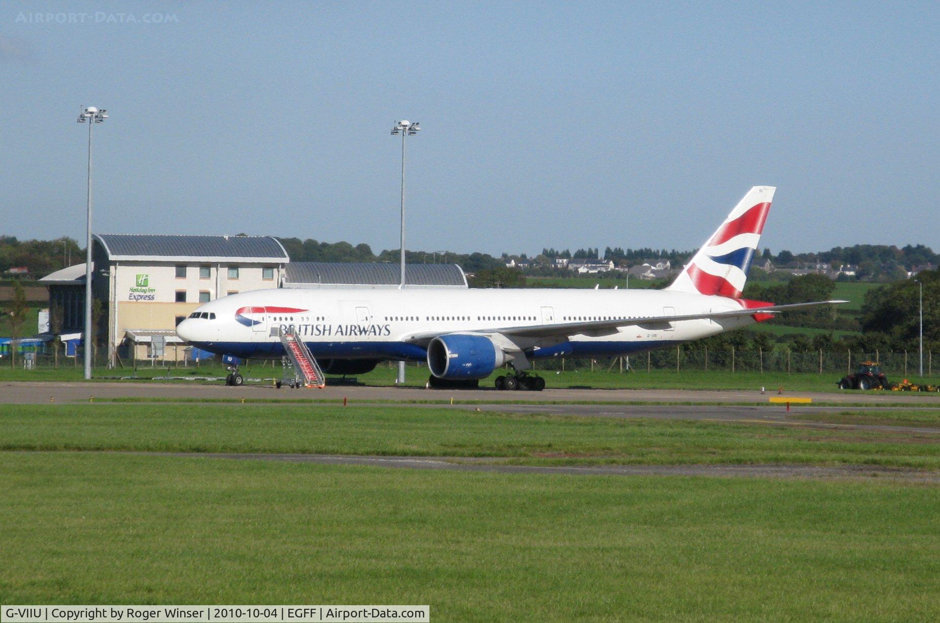 G-VIIU, 1999 Boeing 777-236 C/N 29963, BA Boeing 777 stop over during the Ryder Cup event.