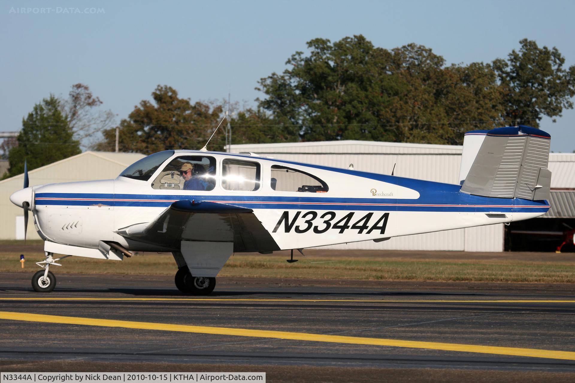 N3344A, 1961 Beech N35 Bonanza C/N D-6733, KTHA Beech party 2010