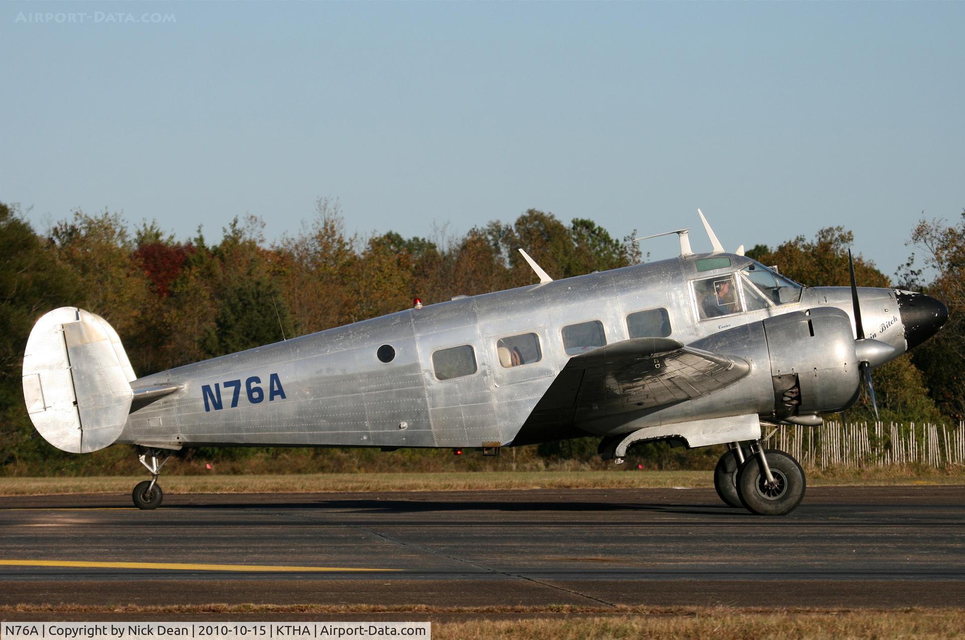 N76A, 1957 Beech E18S C/N BA-262, KTHA Beech party 2010