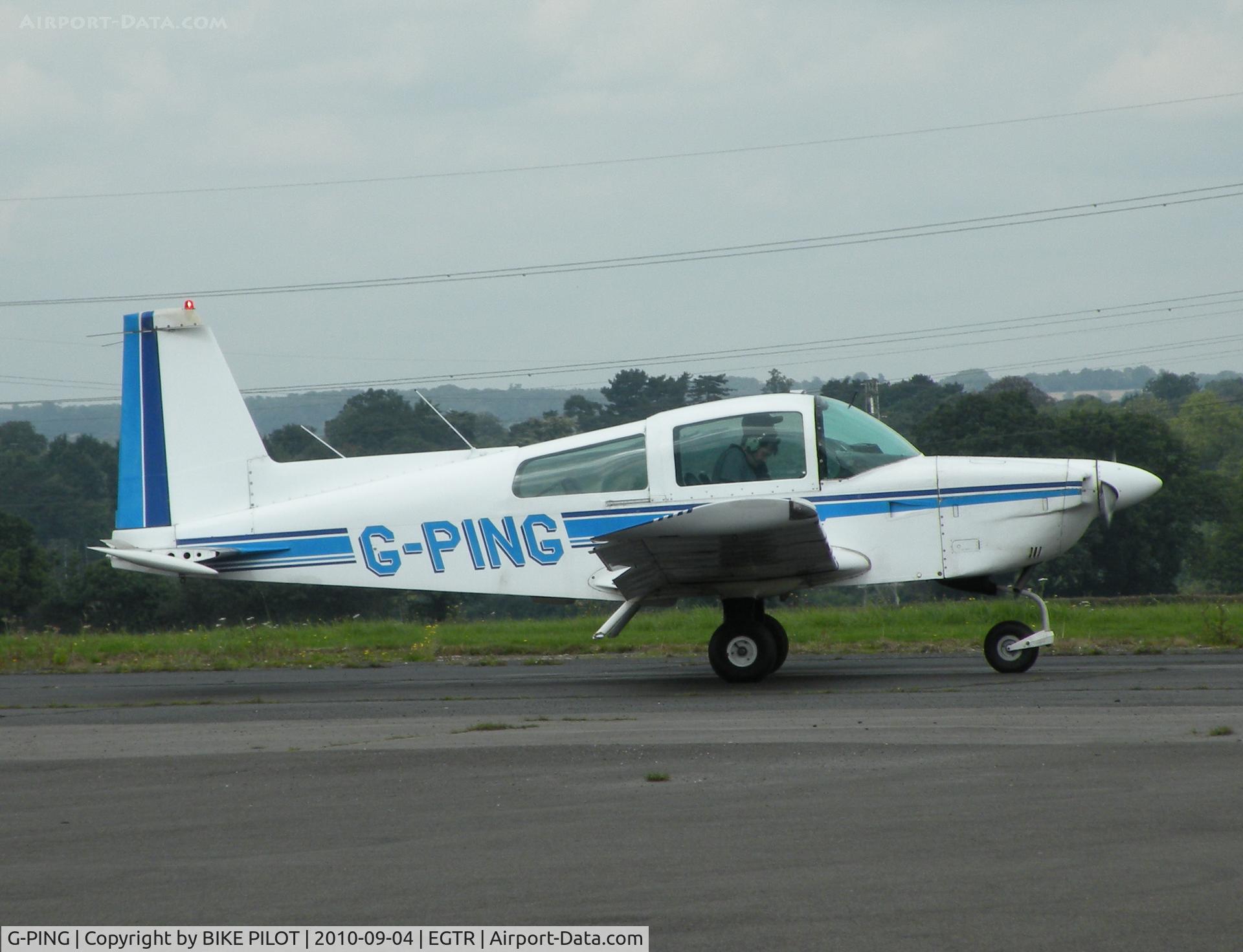 G-PING, 1979 Grumman American AA-5A Cheetah C/N AA5A-0878, Rolling rwy 08.
