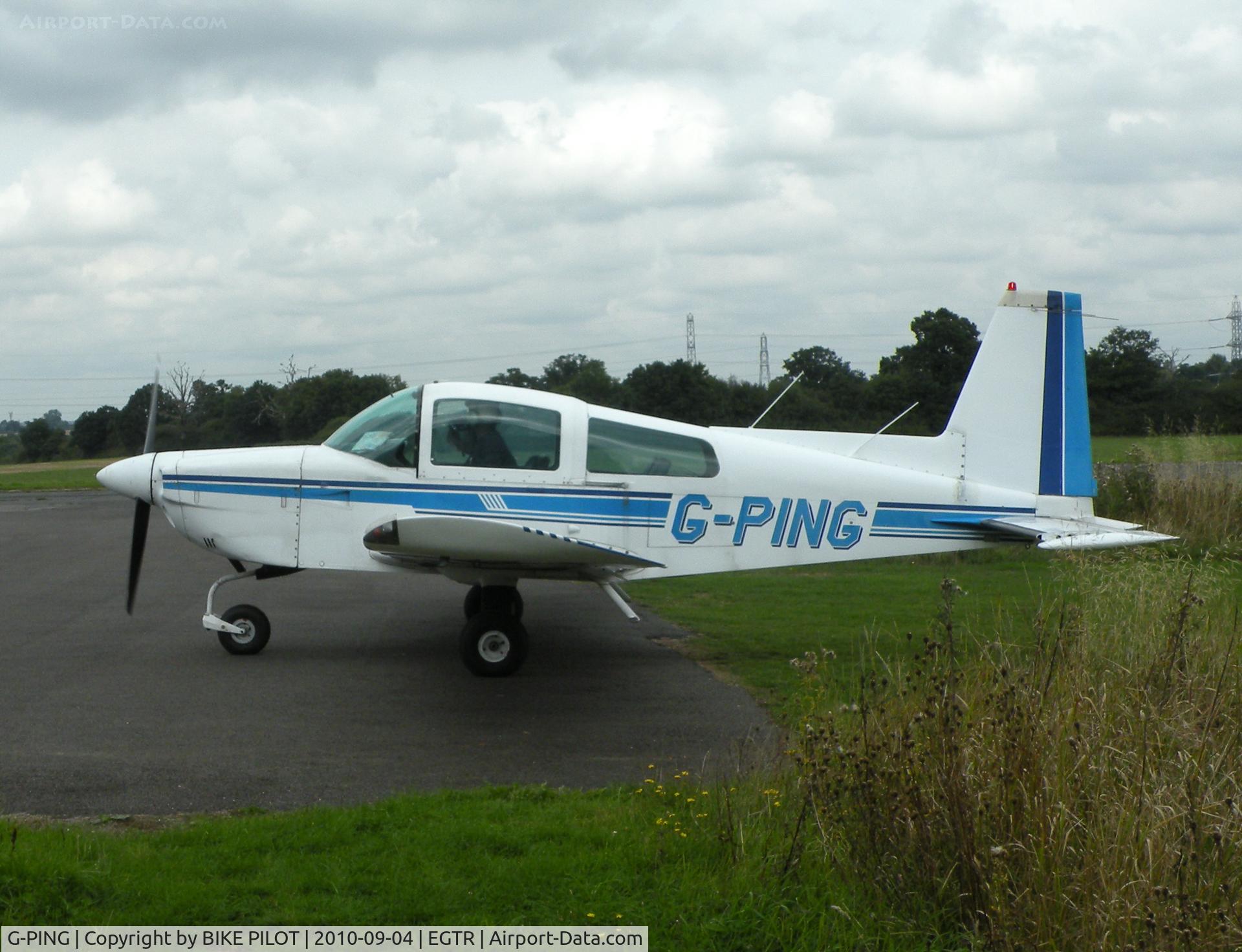 G-PING, 1979 Grumman American AA-5A Cheetah C/N AA5A-0878, Hold rwy 08.