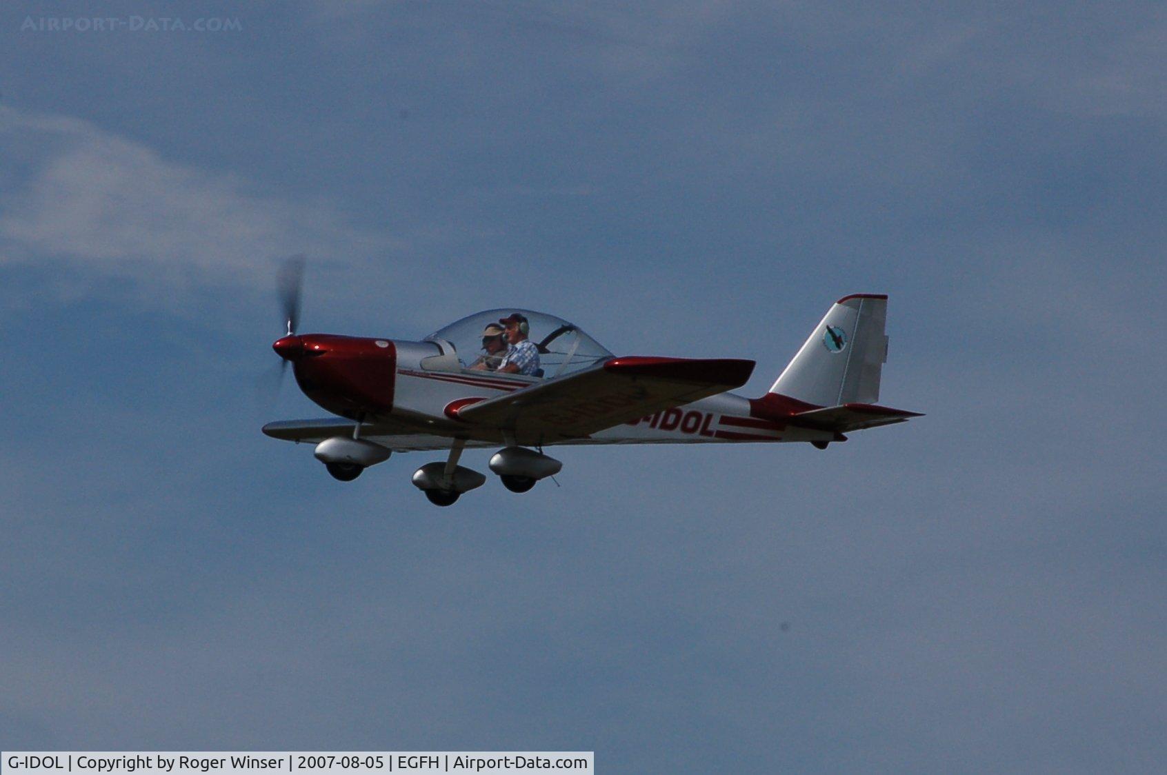 G-IDOL, 2007 Aerotechnik EV-97 Eurostar C/N PFA 315-14549, Departing Swansea Airport