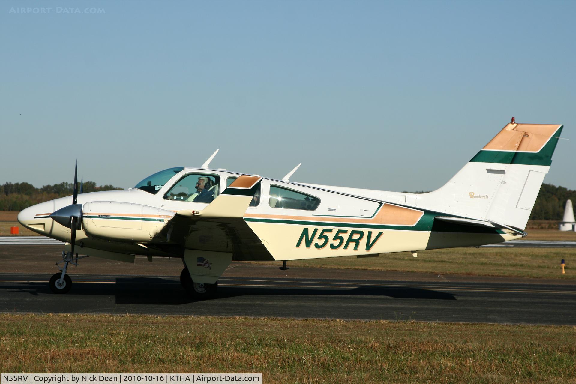 N55RV, 1975 Beech 95-B55 (T42A) Baron C/N TC-1828, KTHA Beech party 2010