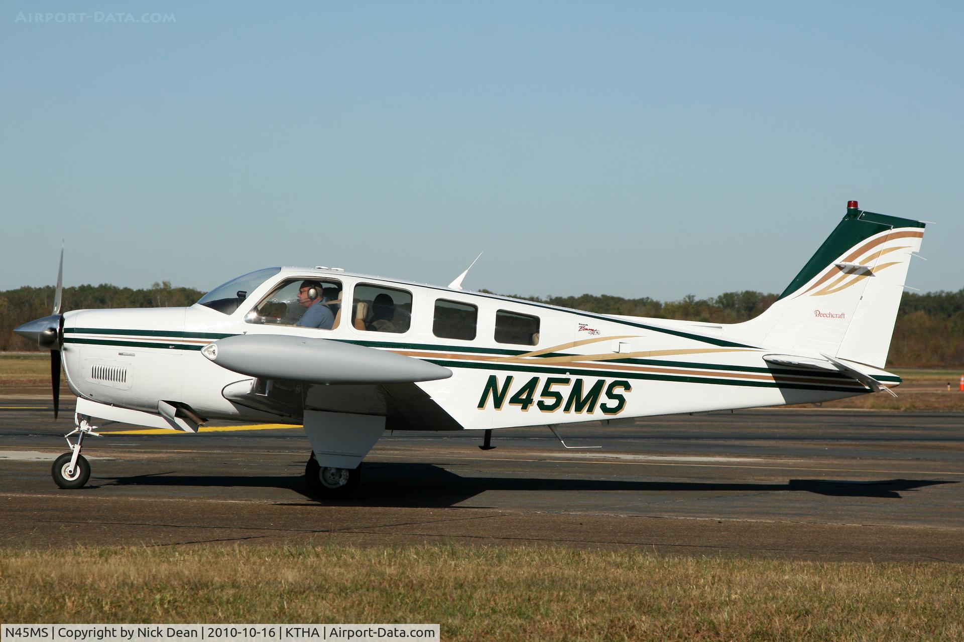 N45MS, 2001 Raytheon Aircraft Company A36 Bonanza C/N E-3384, KTHA Beech party 2010