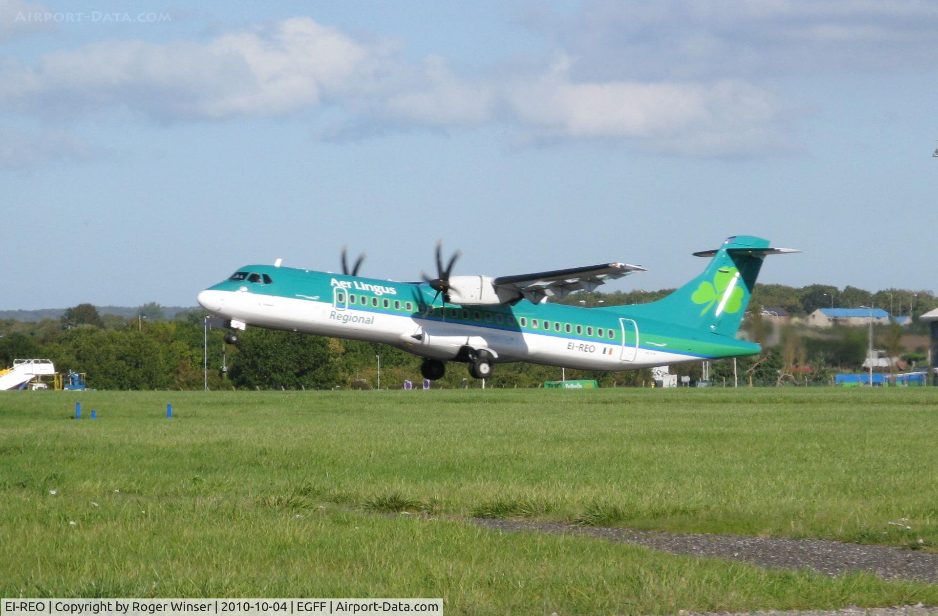 EI-REO, 2008 ATR 72-212A C/N 787, Departing Runway 30