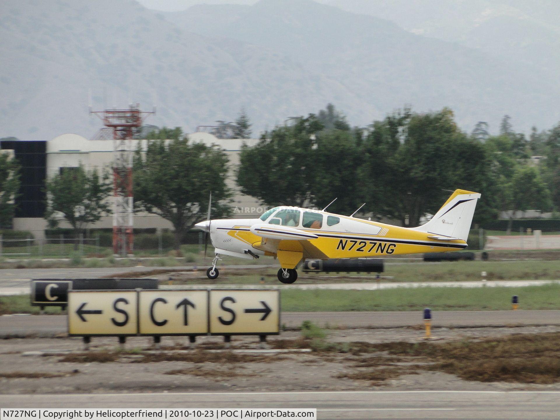 N727NG, 1963 Beech 35-B33 Debonair C/N CD-689, Lifting off westbound at taxiway C