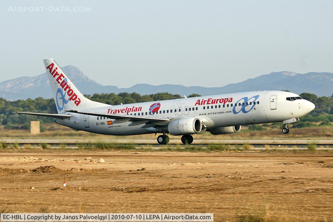 EC-HBL, 1999 Boeing 737-85P C/N 28381, Air Europa Boeing B737-85P take-off in PMI/LEPA