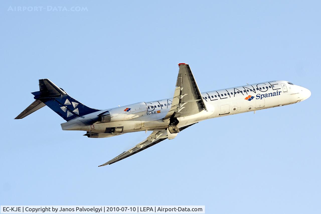 EC-KJE, 1989 McDonnell Douglas MD-87 (DC-9-87) C/N 49606, Star Alliance (Spainair) McDonnell Douglas MD-87take-off in PMI/LEPA
