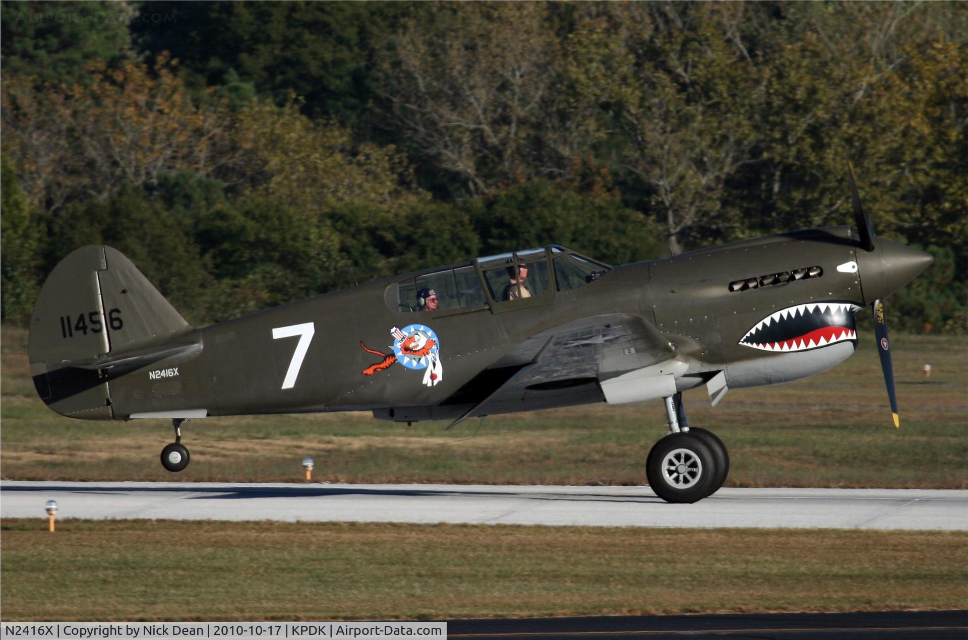 N2416X, Curtiss P-40E Warhawk C/N 16701, KPDK NBAA 2010  c/n 16701 not 41-5709 as incorrectly filled in from FAA data