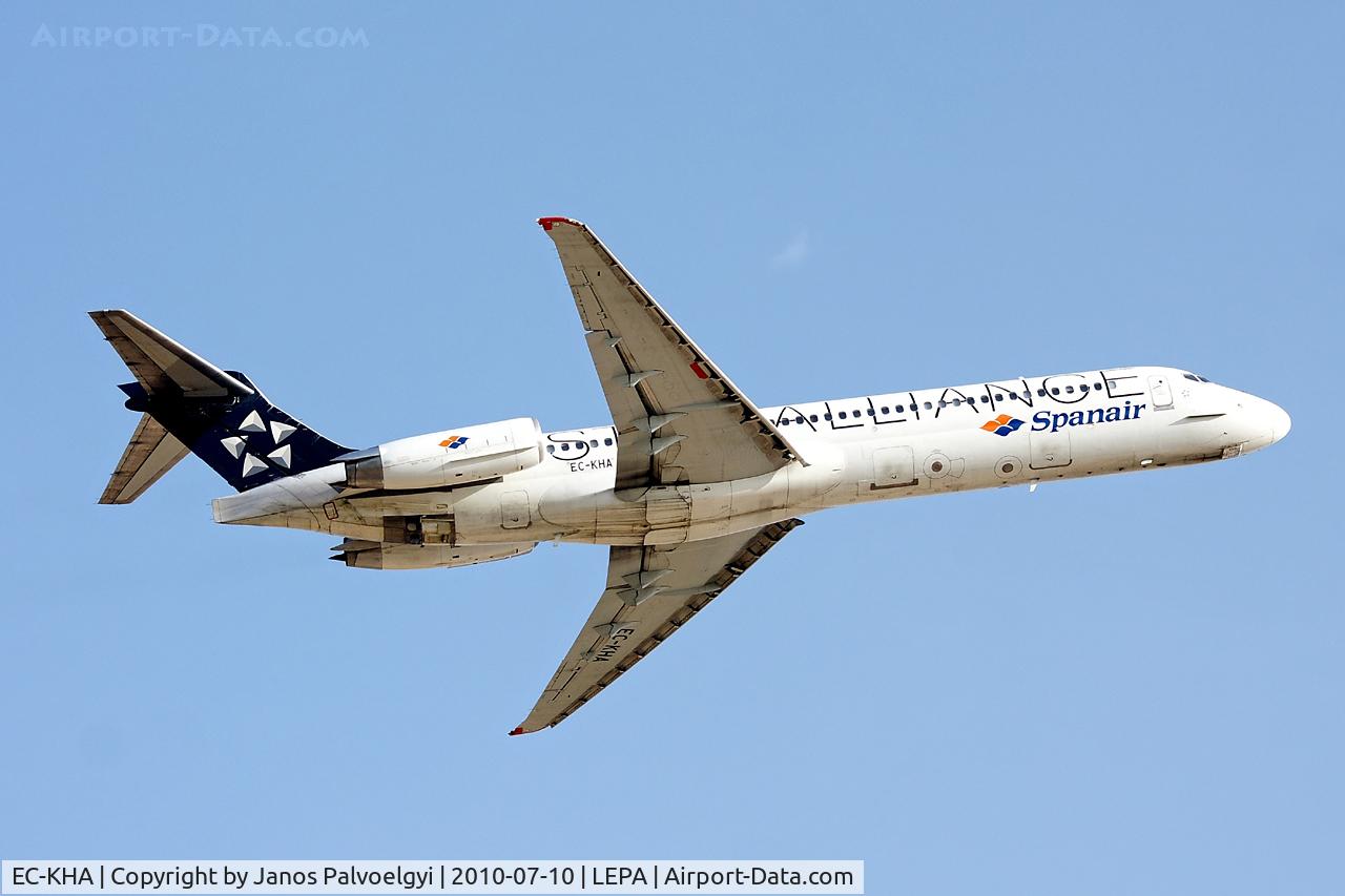 EC-KHA, 1998 McDonnell Douglas MD-87 (DC-9-87) C/N 49611, Star Alliance (Spainair) McDonnell Douglas MD-87 take-off in PMI/LEPA