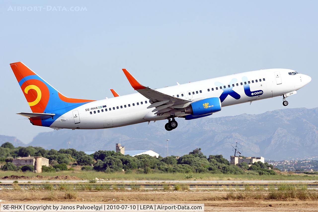 SE-RHX, 1999 Boeing 737-86N C/N 28592, XL Airways (Viking Airlines) Boeing B737-86N take-off in PMI/LEPA