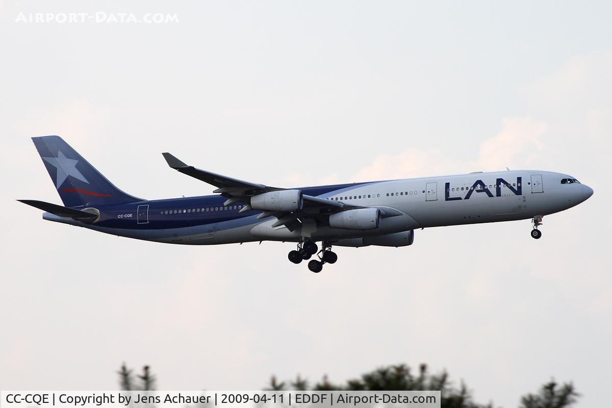 CC-CQE, 2001 Airbus A340-313X C/N 429, Arriving from MAD