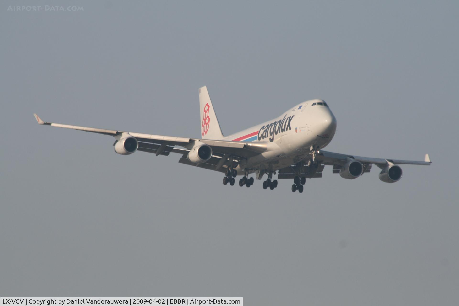LX-VCV, 2005 Boeing 747-4R7F/SCD C/N 34235, On approach to RWY 02