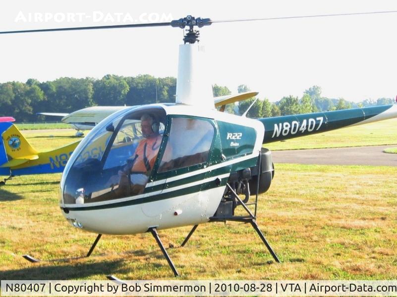 N80407, 1989 Robinson R22 BETA C/N 1038, Departing the Newark, Ohio breakfast fly-in