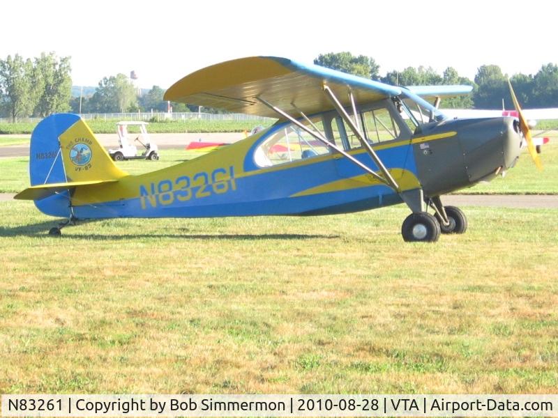 N83261, 1946 Aeronca 7AC Champion C/N 7AC-1925, Departing the Newark, Ohio breakfast fly-in