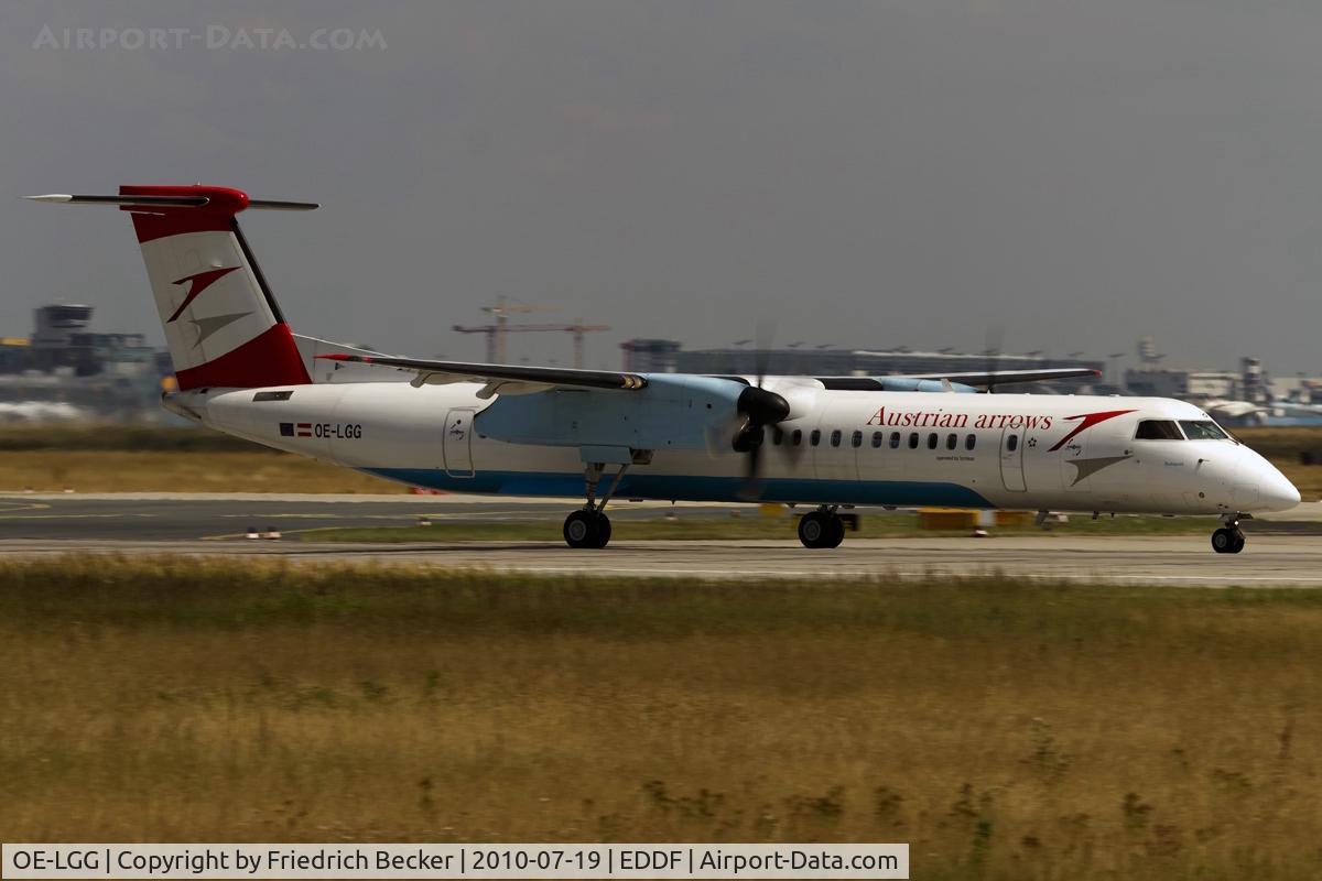 OE-LGG, 2002 De Havilland Canada DHC-8-402Q Dash 8 C/N 4074, departure via RW18W