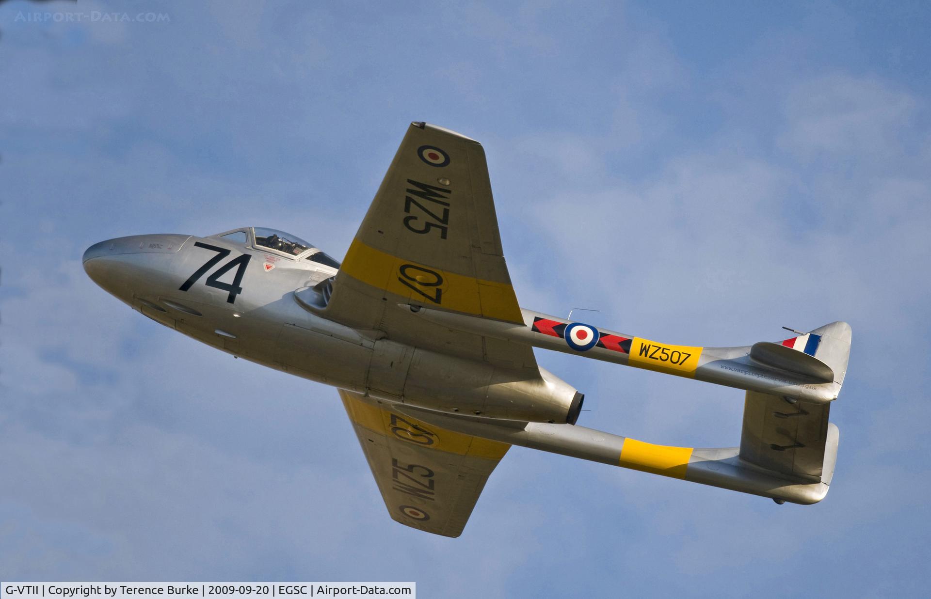 G-VTII, 1954 De Havilland DH-115 Vampire T.11 C/N 15127, At Marshalls Cambridge