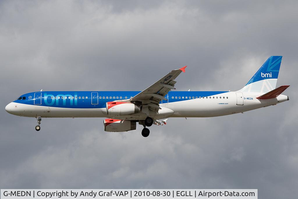 G-MEDN, 2008 Airbus A321-231 C/N 3512, BMI A321