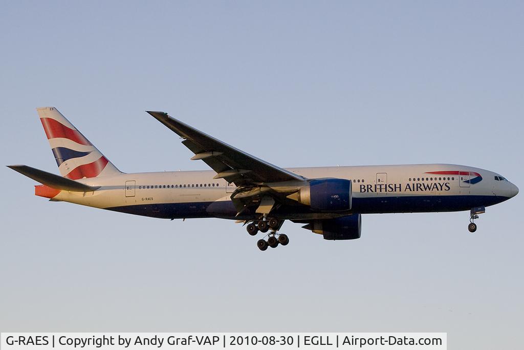 G-RAES, 1997 Boeing 777-236 C/N 27491, British Airways 777-200