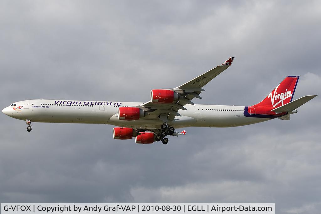 G-VFOX, 2002 Airbus A340-642 C/N 449, Virgin Atlantic A340-600