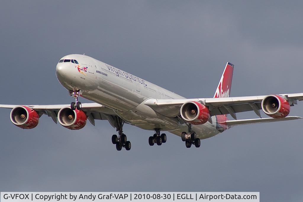 G-VFOX, 2002 Airbus A340-642 C/N 449, Virgin Atlantic A340-600