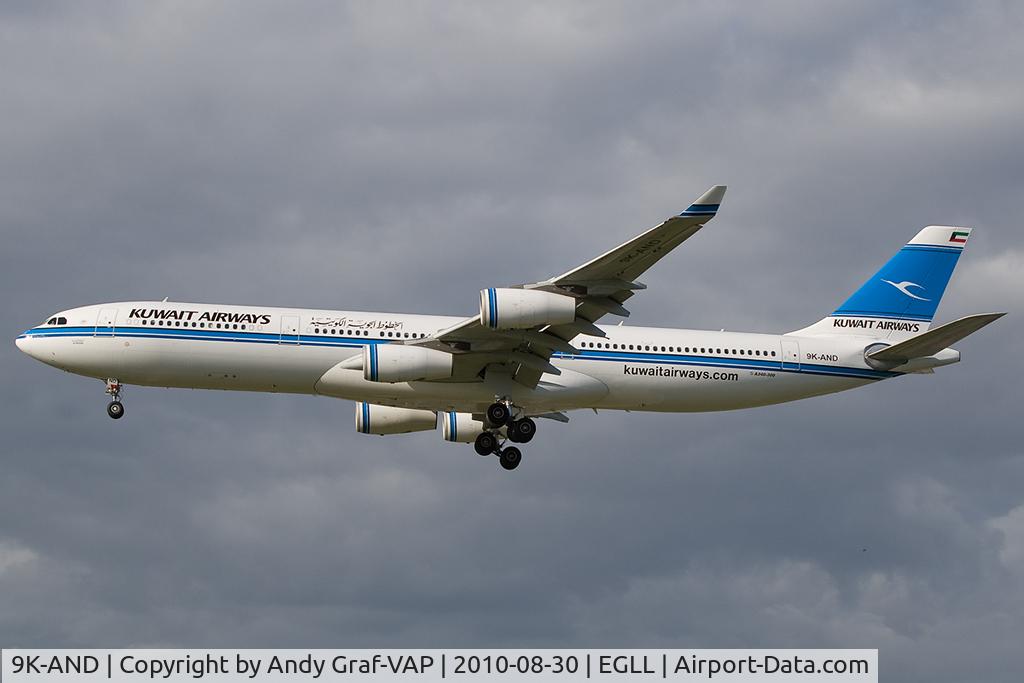 9K-AND, 1995 Airbus A340-313 C/N 104, Kuwait Airways A340-300