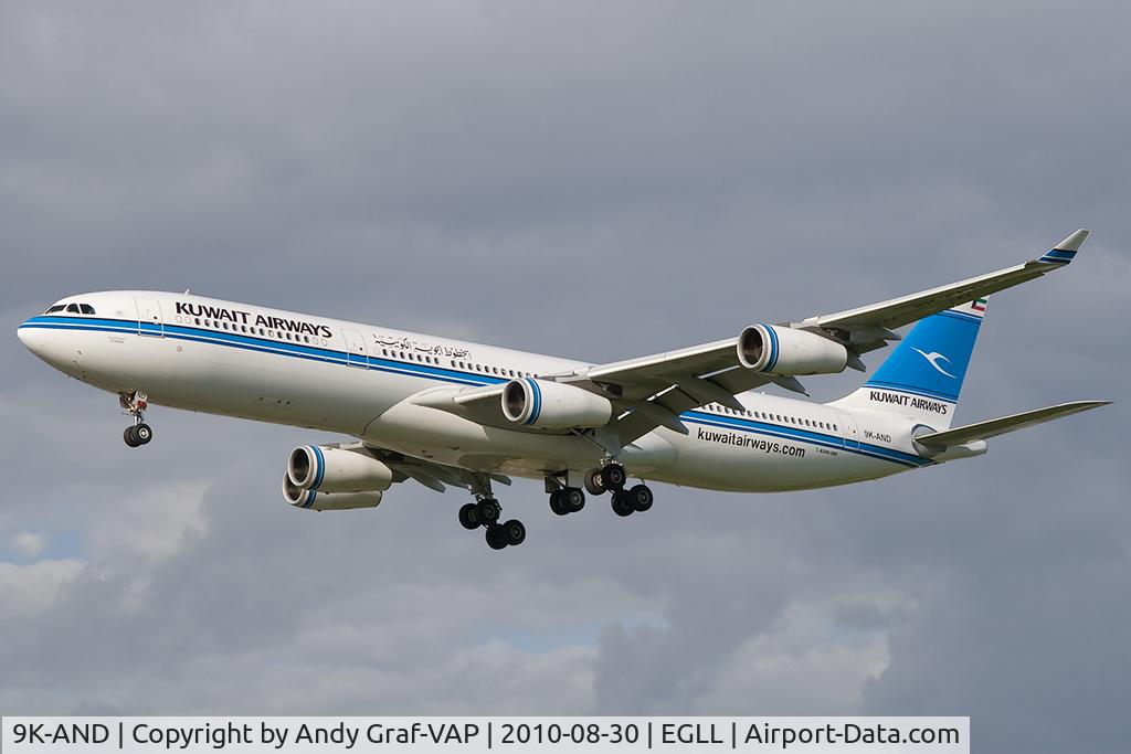 9K-AND, 1995 Airbus A340-313 C/N 104, Kuwait Airlines A340-300
