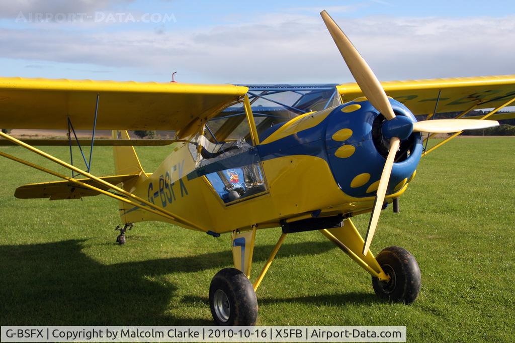G-BSFX, 1990 Denney Kitfox Mk2 C/N PFA 172-11723, Denney Kitfox Mk2 at Fishburn Airfield, October 2010.