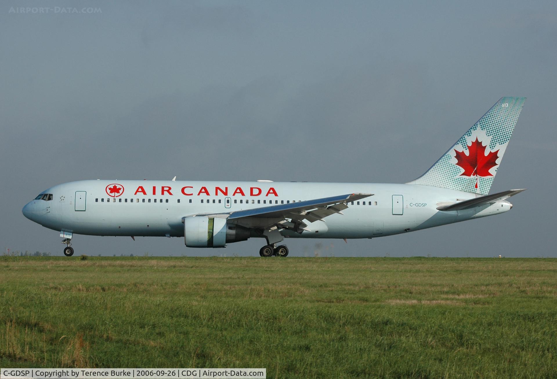 C-GDSP, 1988 Boeing 767-233/ER C/N 24142, Landing at Paris CDG
