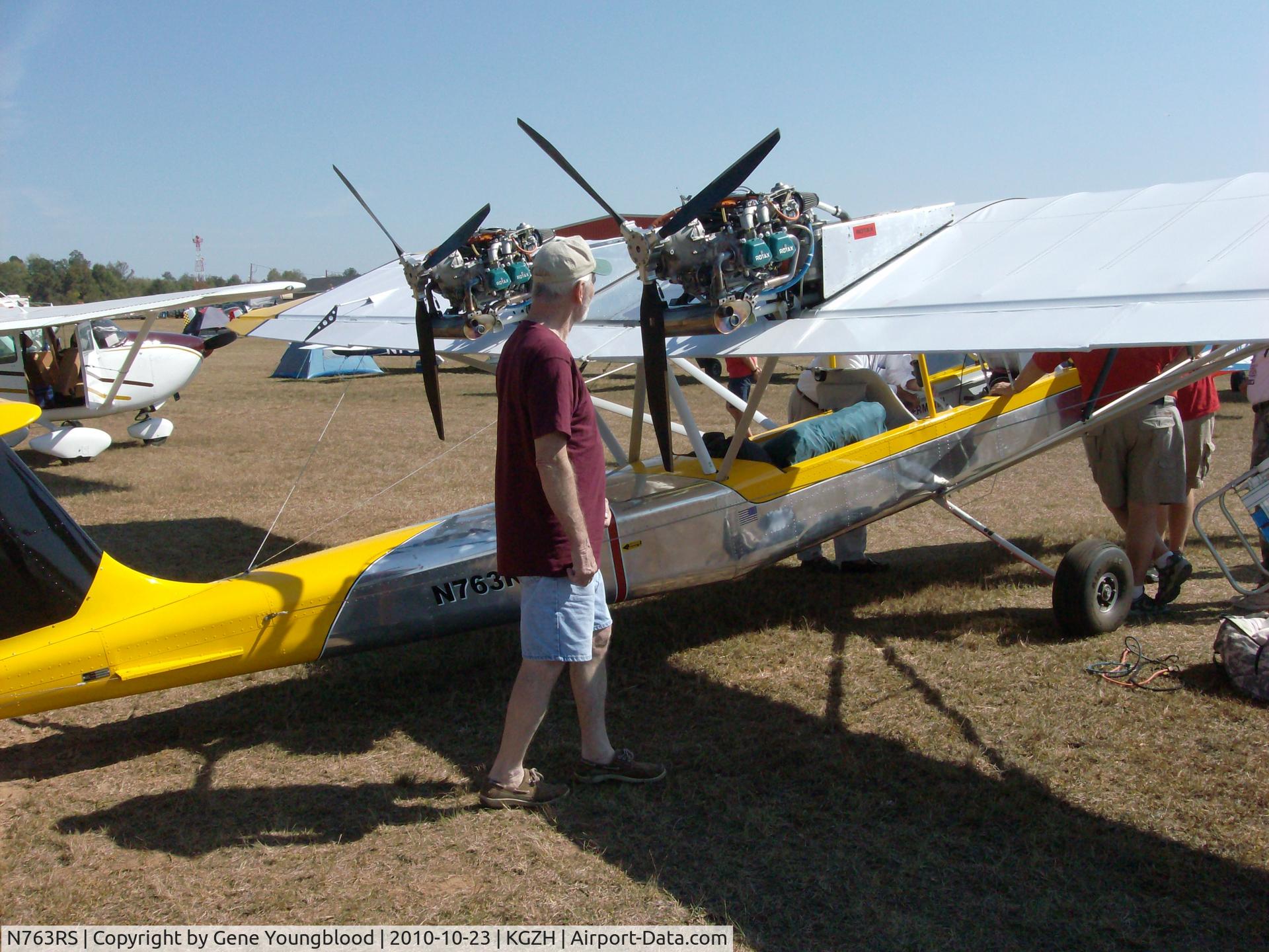 N763RS, Leza-Lockwood Air Cam C/N AC137, Rear quarter view showing twin engines