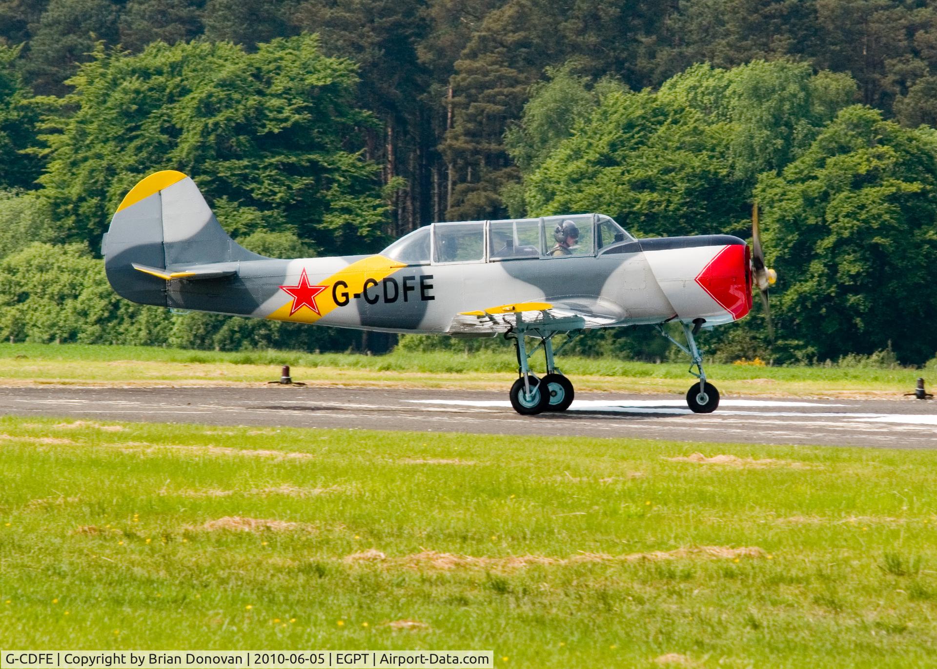 G-CDFE, 1985 Bacau Yak-52 C/N 855712, Privately Owned.
Heart of Scotland Airshow, Perth