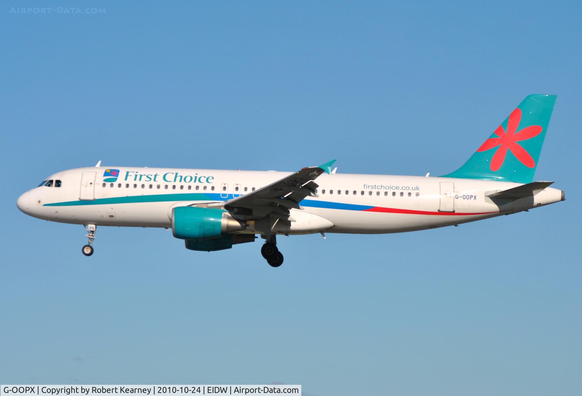 G-OOPX, 2004 Airbus A320-214 C/N 2180, First Choice on short finals
