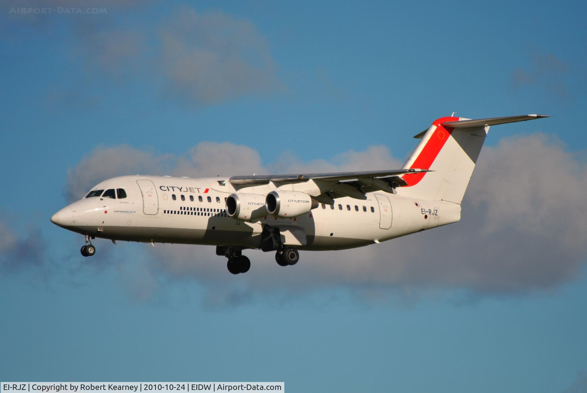 EI-RJZ, 1998 BAe Systems Avro 146-RJ85A C/N E.2326, CityJet on short finals...had the Fire Brigade waiting for its arrival