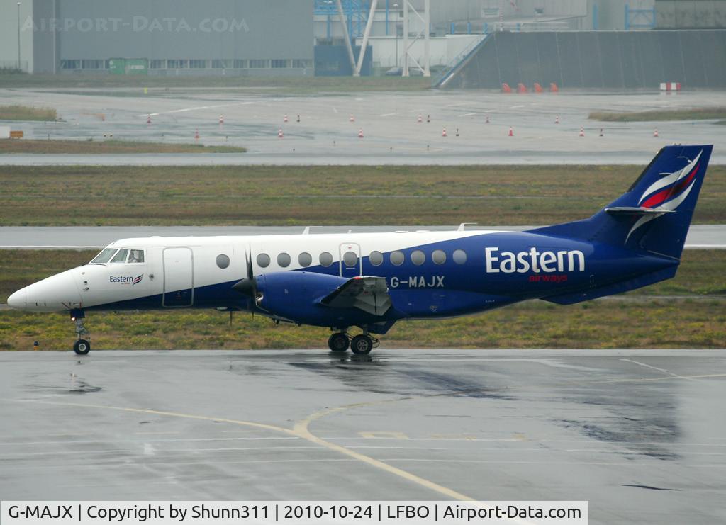 G-MAJX, 1997 British Aerospace Jetstream 41 C/N 41098, Taxiing holding point rwy 32R for departure...