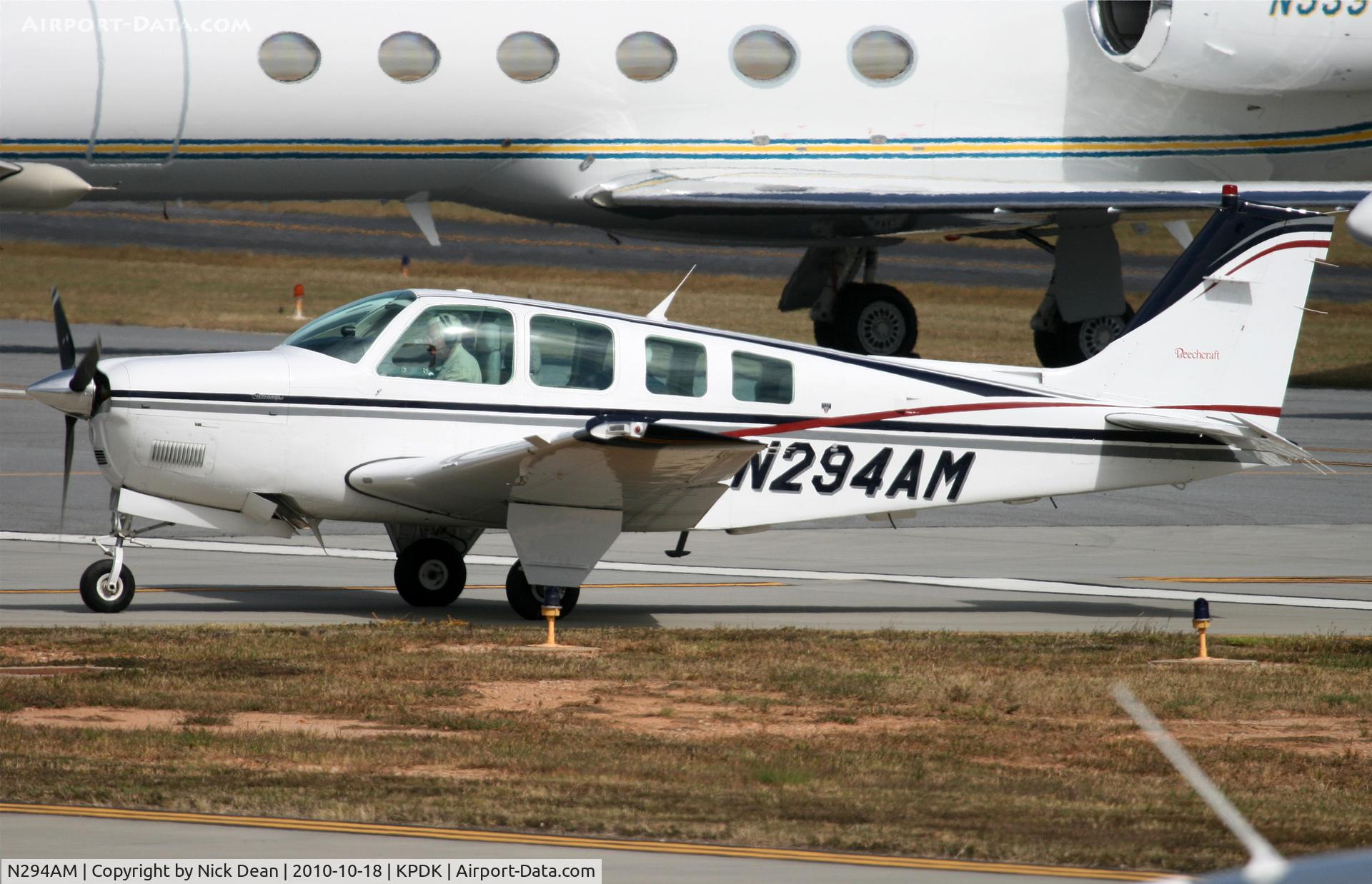 N294AM, 1985 Beech A36 Bonanza 36 C/N E-2262, KPDK NBAA 2010