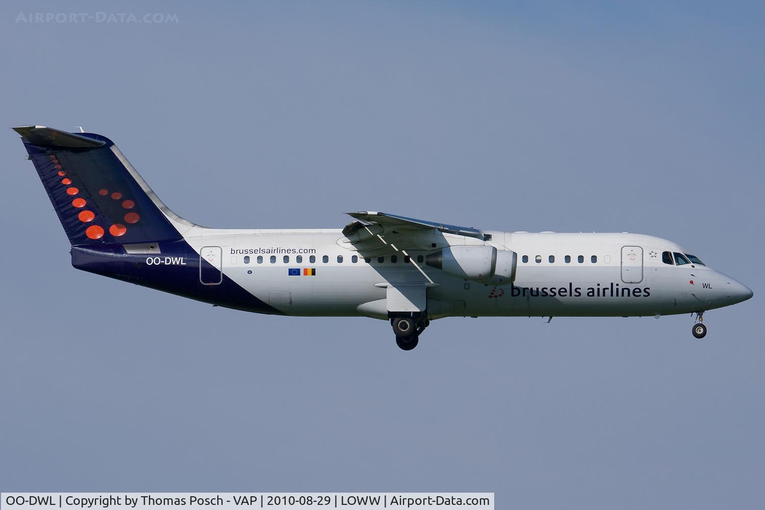 OO-DWL, 1999 British Aerospace Avro 146-RJ100 C/N E3361, Brussels Airlines