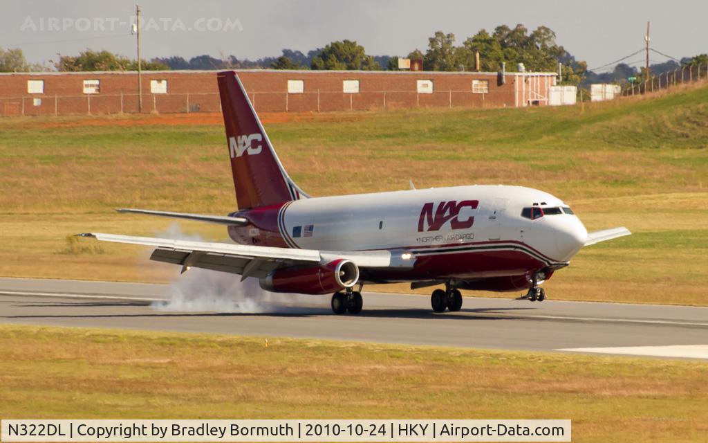 N322DL, 1984 Boeing 737-232 C/N 23094, Northern Air Crago 737 landing in Hickory, NC.