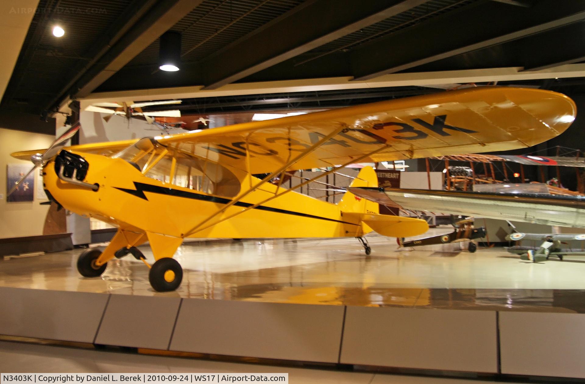 N3403K, 1946 Piper J3C-65 Cub Cub C/N 22094, This meticulously restored Piper Cub is on loan to the EAA AirVenture Museum.