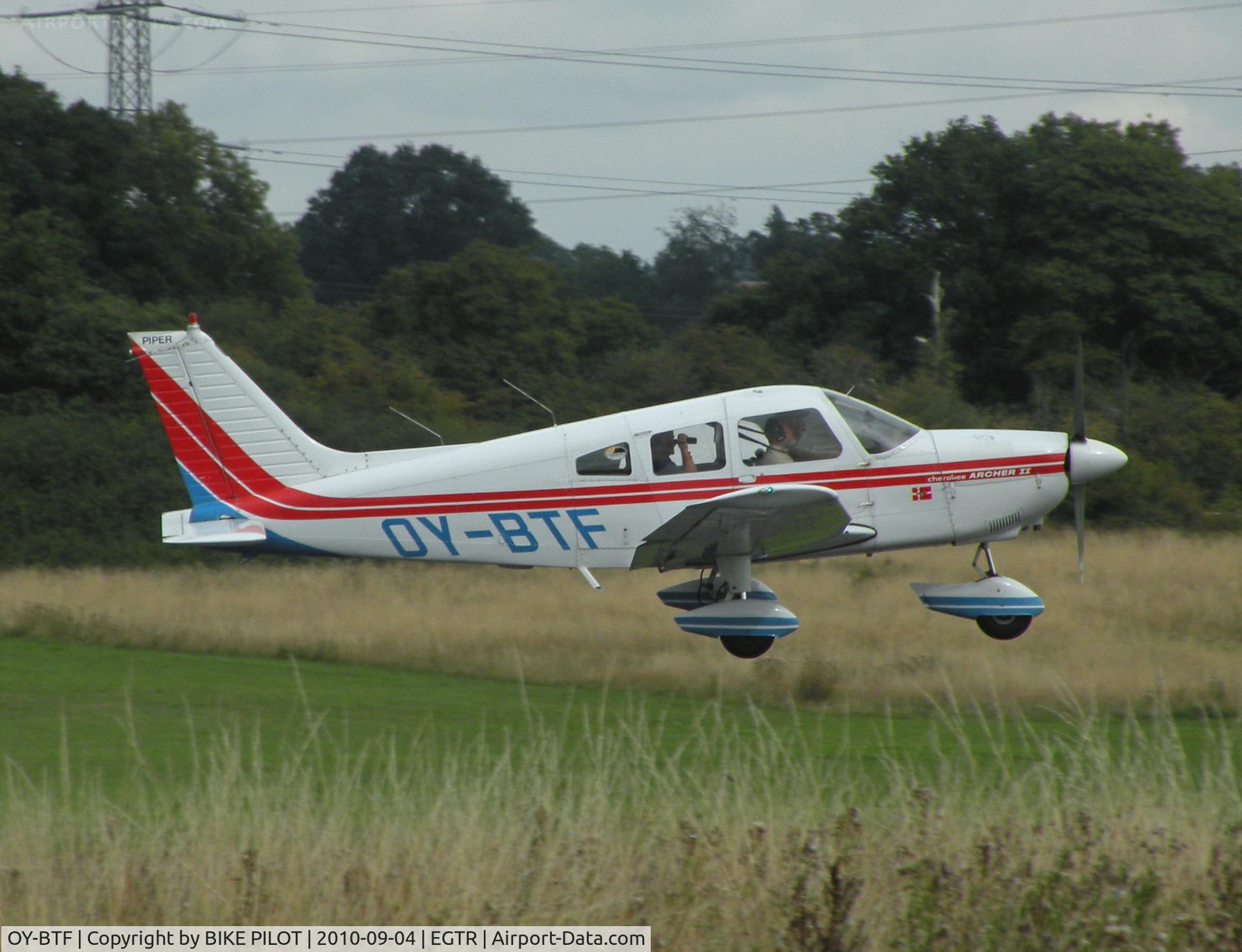 OY-BTF, 1976 Piper PA-28-181 Archer II C/N 28-7790288, Climbout from rwy 08