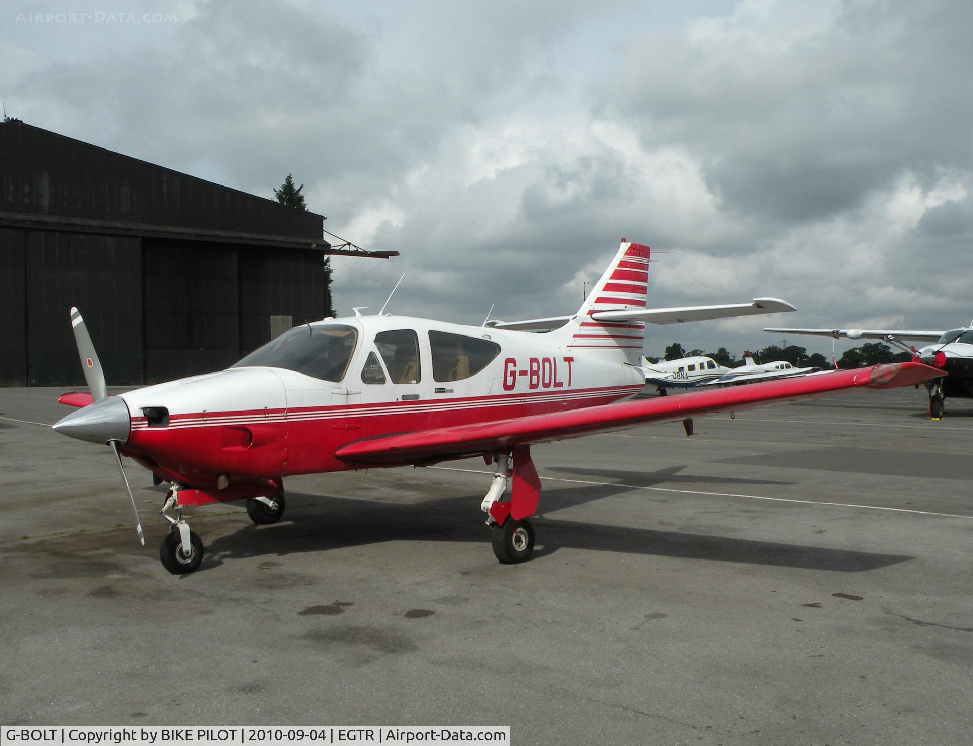 G-BOLT, 1978 Rockwell Commander 114 C/N 14428, Smart Commander on the main apron