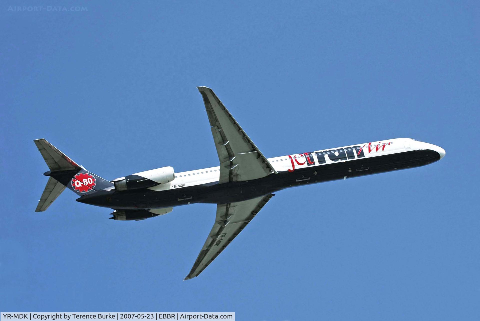YR-MDK, 1982 McDonnell Douglas MD-82 (DC-9-82) C/N 49139, Brussels , Lift off 07R