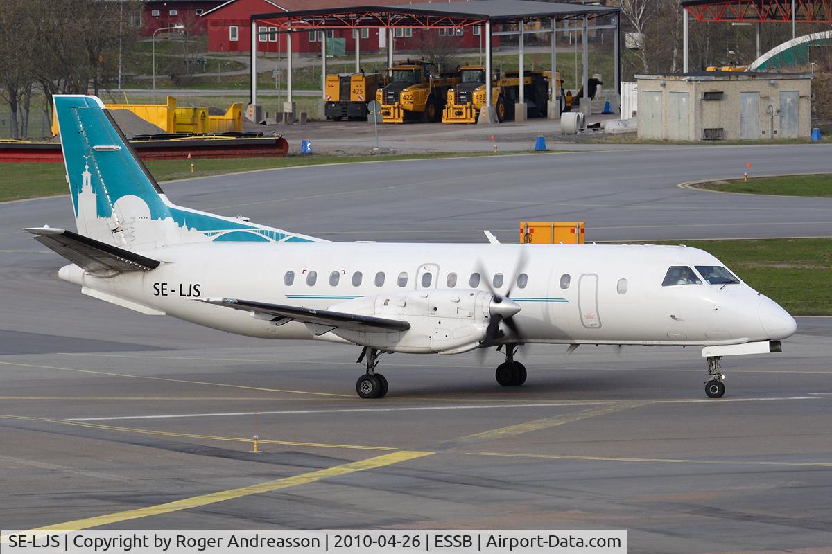 SE-LJS, 1990 Saab 340B C/N 340B-215, Avitrans Nordic flight 2Q935 to Visby. Operated by Golden Air now.