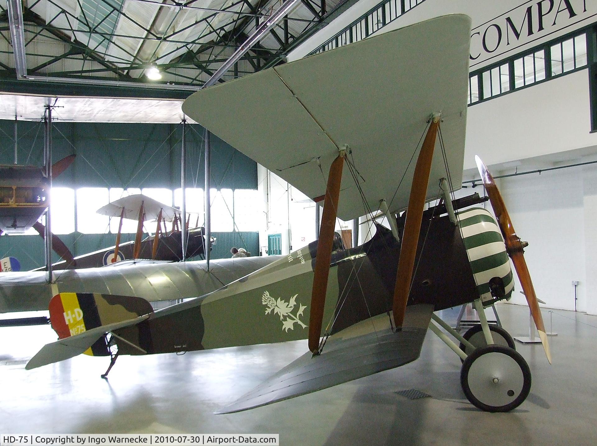 HD-75, 1917 Hanriot HD-1 C/N Not found HD-75, Hanriot HD.1 at the RAF Museum, Hendon